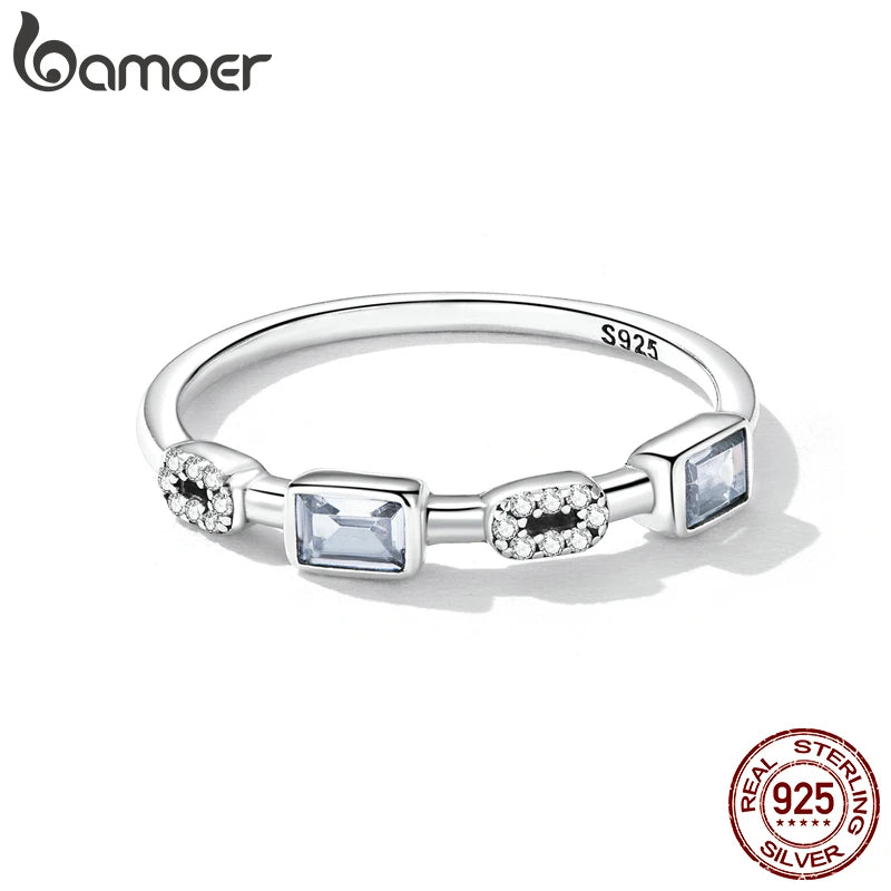 925 Sterling Silver Square Cubic Zirconia Ring