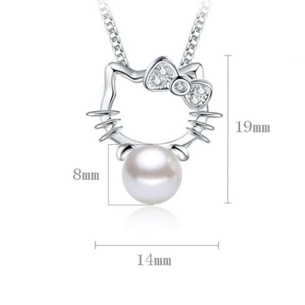 Hello Kitty Diamond Pendant Necklace